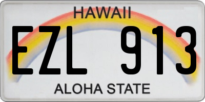 HI license plate EZL913