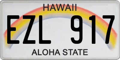 HI license plate EZL917
