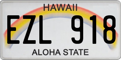 HI license plate EZL918