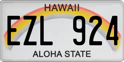 HI license plate EZL924