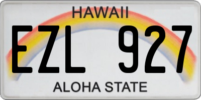 HI license plate EZL927