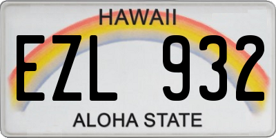 HI license plate EZL932