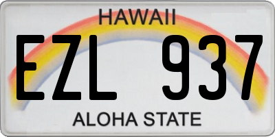 HI license plate EZL937
