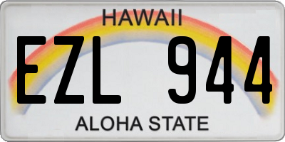 HI license plate EZL944