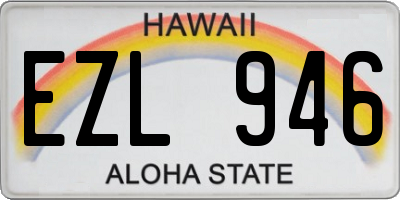 HI license plate EZL946