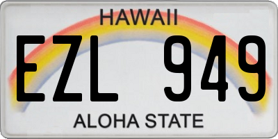 HI license plate EZL949