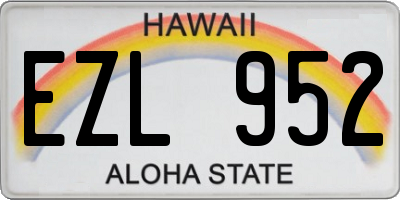 HI license plate EZL952