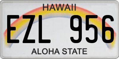 HI license plate EZL956