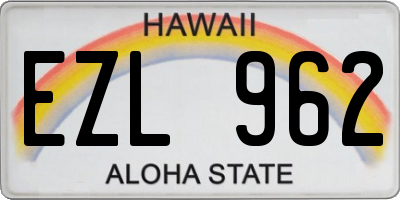 HI license plate EZL962