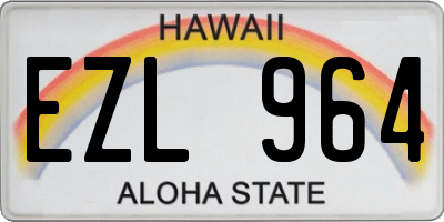 HI license plate EZL964
