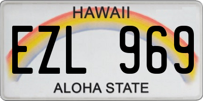 HI license plate EZL969
