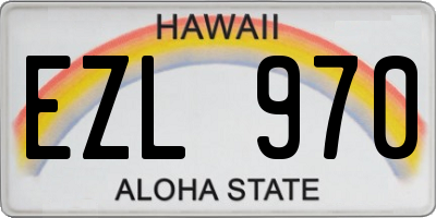 HI license plate EZL970