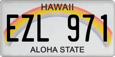HI license plate EZL971