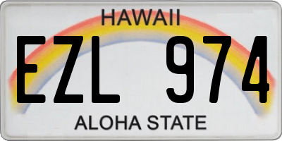 HI license plate EZL974