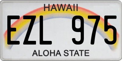 HI license plate EZL975