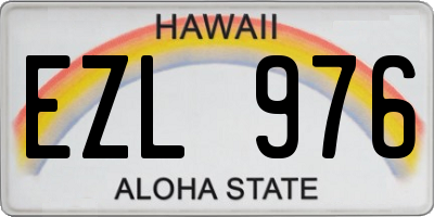 HI license plate EZL976