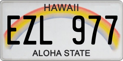 HI license plate EZL977