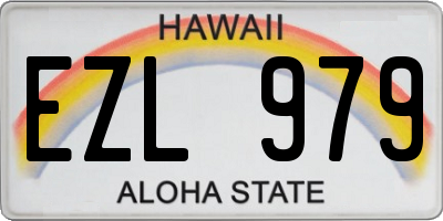 HI license plate EZL979