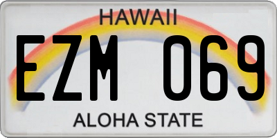 HI license plate EZM069