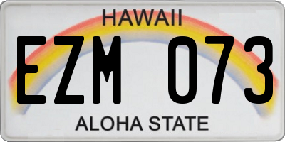 HI license plate EZM073