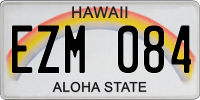 HI license plate EZM084