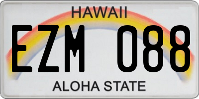 HI license plate EZM088