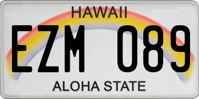 HI license plate EZM089