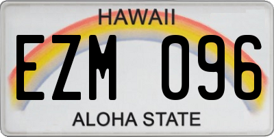 HI license plate EZM096