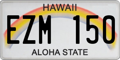 HI license plate EZM150