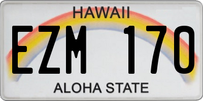 HI license plate EZM170