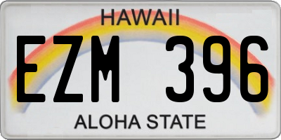 HI license plate EZM396