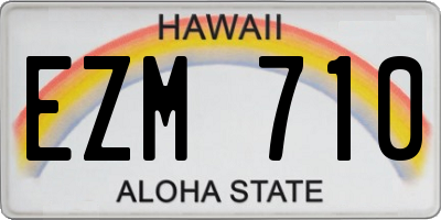 HI license plate EZM710