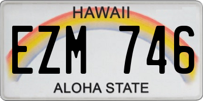 HI license plate EZM746