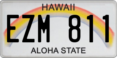 HI license plate EZM811