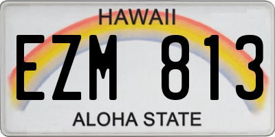 HI license plate EZM813