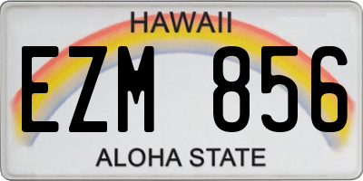 HI license plate EZM856