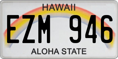 HI license plate EZM946