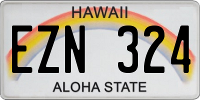HI license plate EZN324