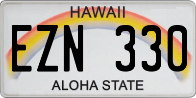 HI license plate EZN330