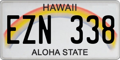 HI license plate EZN338
