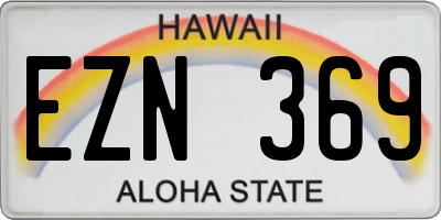 HI license plate EZN369