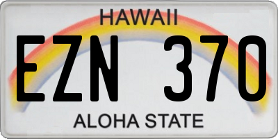 HI license plate EZN370