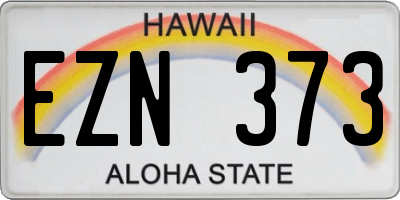 HI license plate EZN373