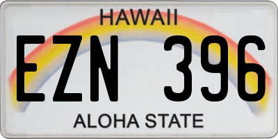 HI license plate EZN396