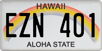 HI license plate EZN401