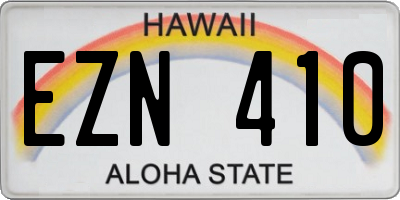HI license plate EZN410