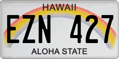 HI license plate EZN427