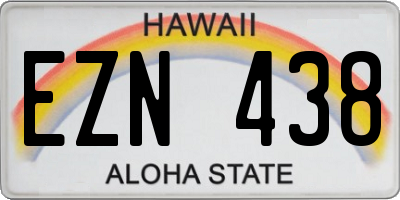 HI license plate EZN438