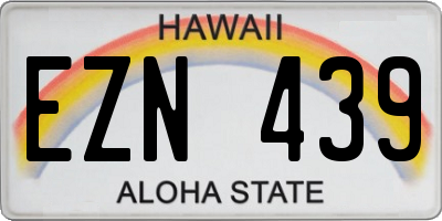 HI license plate EZN439