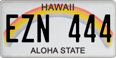 HI license plate EZN444